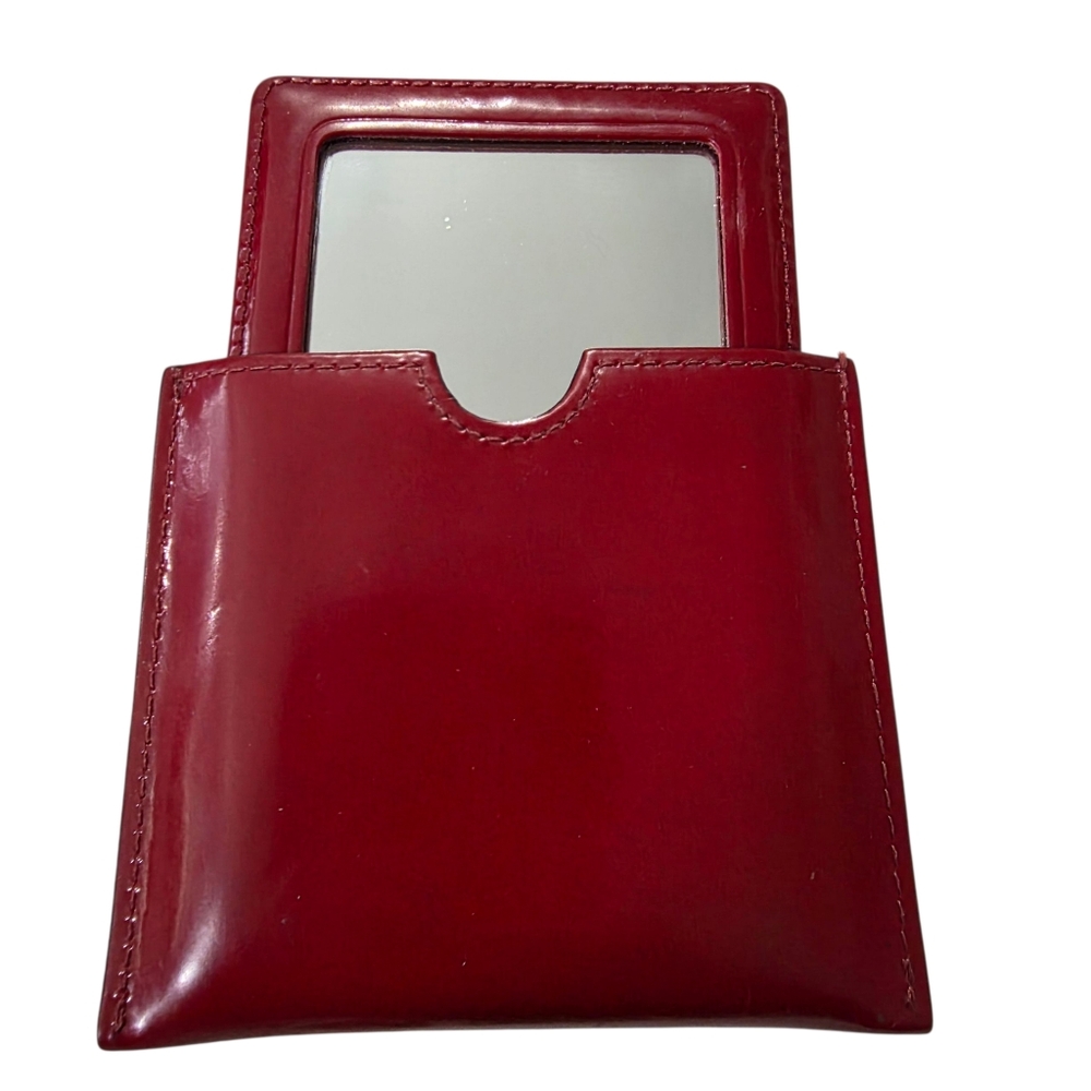 Vintage Coach Leather Double - Sided Mirror w/ Case 1990s - Picture 2 of 9